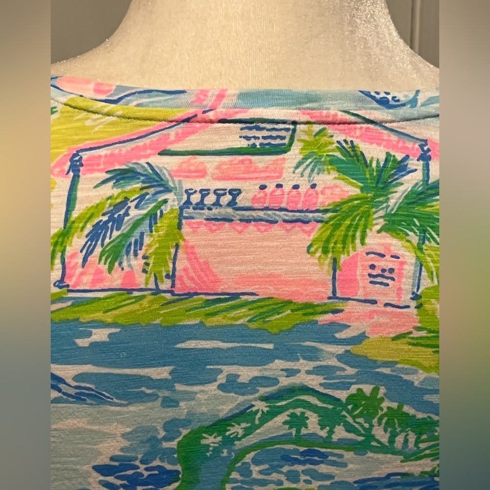 Lilly Pulitzer Honda Classic PGA Golf Etta V Neck Tee Shirt Top Size XS - Picture 8 of 16